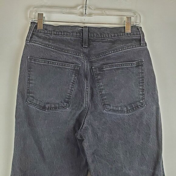 UNIVERSAL Thread 6 Vintage Straight Black Denim‎ Jeans Distressed - Picture 9 of 9